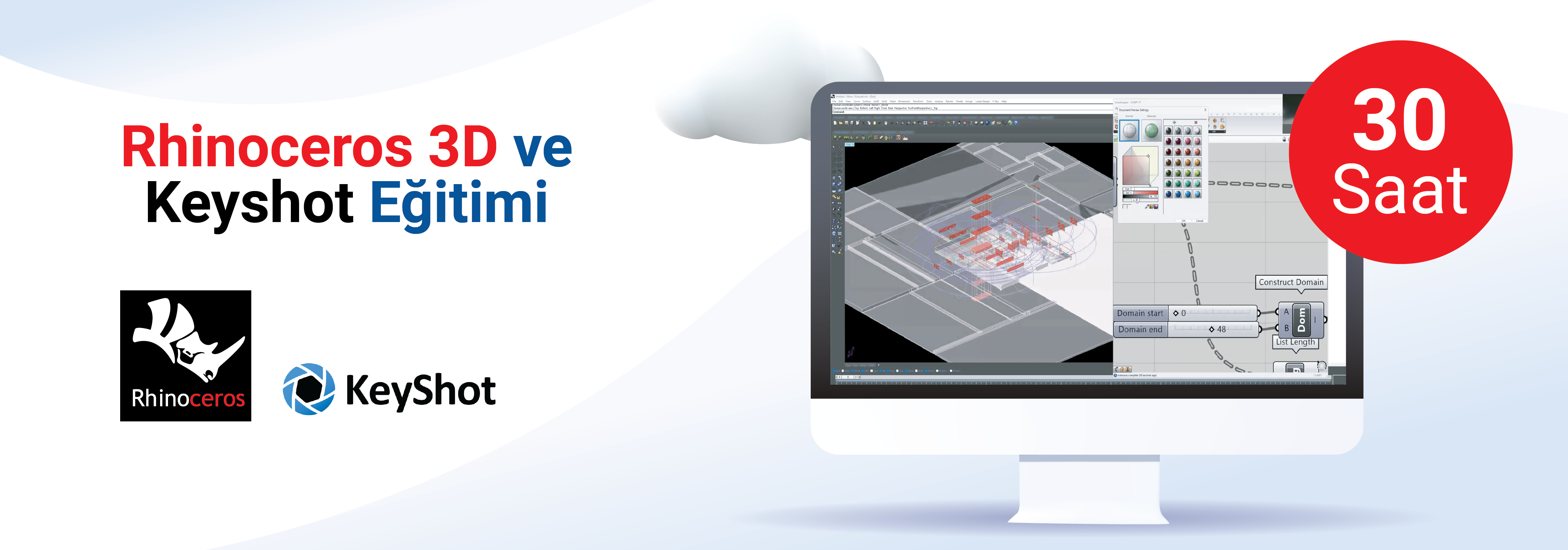 Rhinoceros 3D ve Keyshot  Eğitimi 